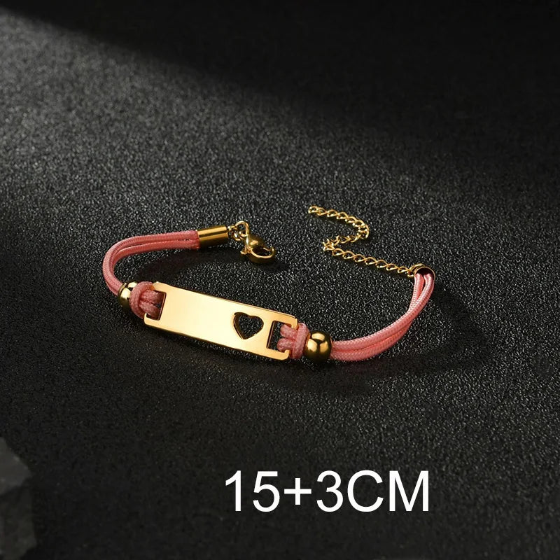 Bluelory personalisiertes Armband für Herren und Damen, Edelstahl, verschiedene Stile, leeres Namensschild, Herzarmband, Party-Schmuckgeschenk