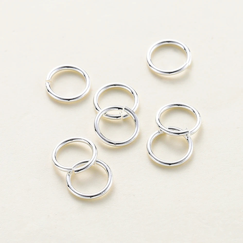 50–200 Stück/Los 14K 18K Goldkette Offener einzelner Biegering Karabinerverschluss Verbinder Spaltring Fitting DIY Schmuckherstellung Zubehör