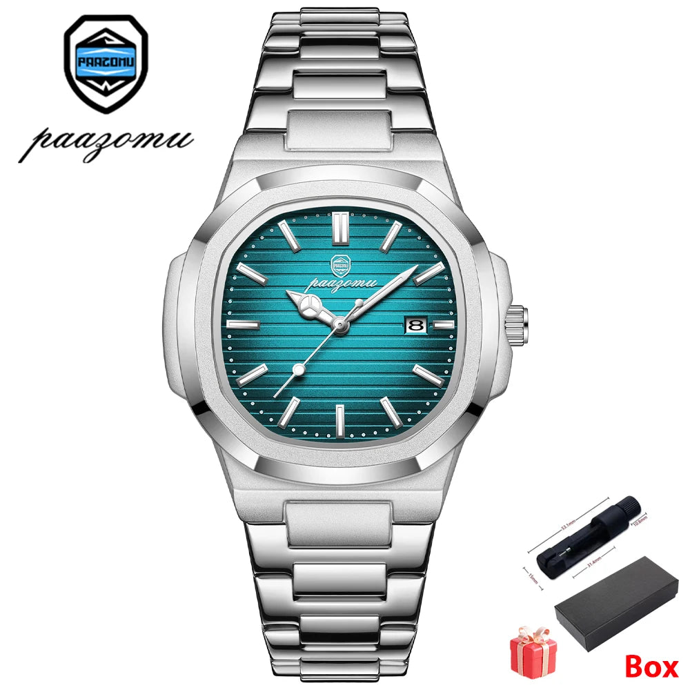 2026 Nuevo para hombres Marca de moda Reloj masculino Impermeable Luminoso Relojes de acero inoxidable Fecha Semana Informal Cuarzo Reloj de hombre Reloj