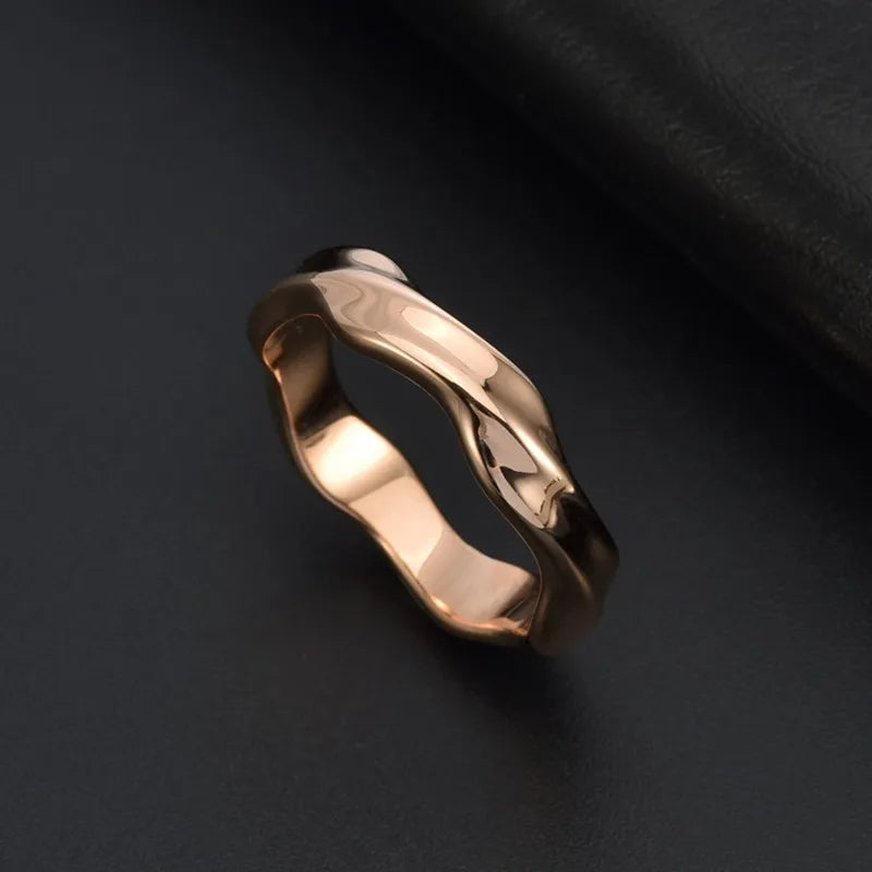 Edelstahl Verdrehter Möbius-Ring Ehering für Damen und Herren Größe 6-12