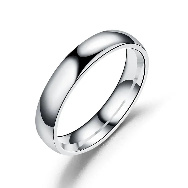 Einfacher 2mm 4mm 6mm Titanring Damen Herren Allergiefrei Hochglanzpoliert Eheringe Edelstahl Paar Fingerschmuck