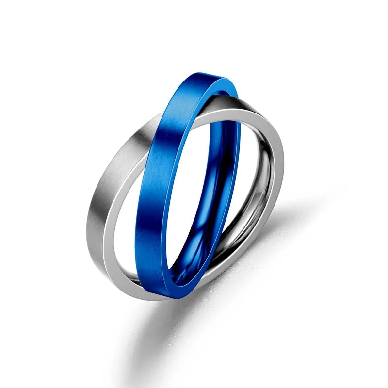 Spinning Anxiety Relaxing Rings For Couple Rotating Stainless Steel Moon And Star Love Band Fidget Rings  Anillo Antiestres