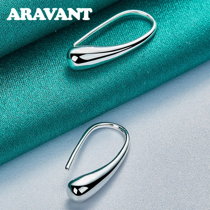 Aravant 925 Sterling Silber Wassertropfen Ohrringe für Damen Mode Hochzeit Schmuck Geschenke