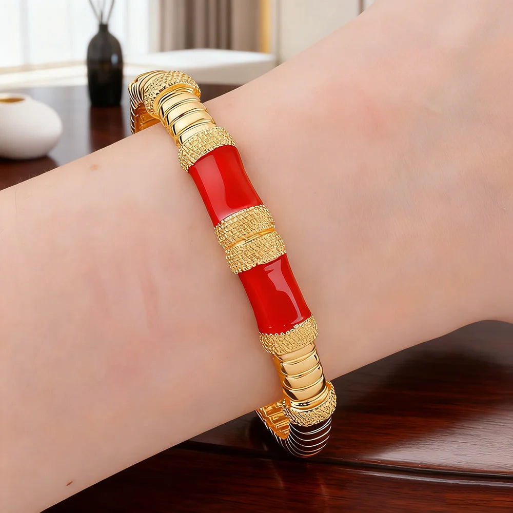 Vergoldeter Ring und Armband, nigerianisches Schmuckset, hohe Eleganz, mehrfarbig, personalisierte Armbänder, Mädchengeschenk, kostenloser Versand