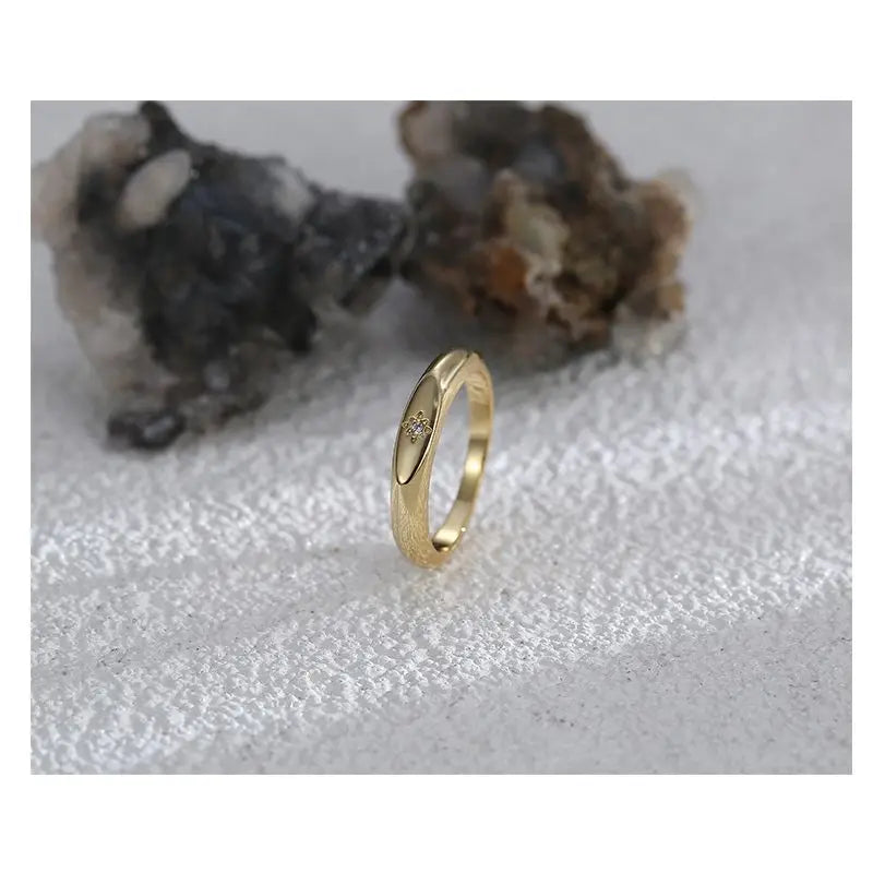 925 Sterling Silber Mode Hochzeit Nordstern Ring für Frauen Cubiz Zirkon Fingerringe Weiblicher Verlobungsschmuck Zubehör