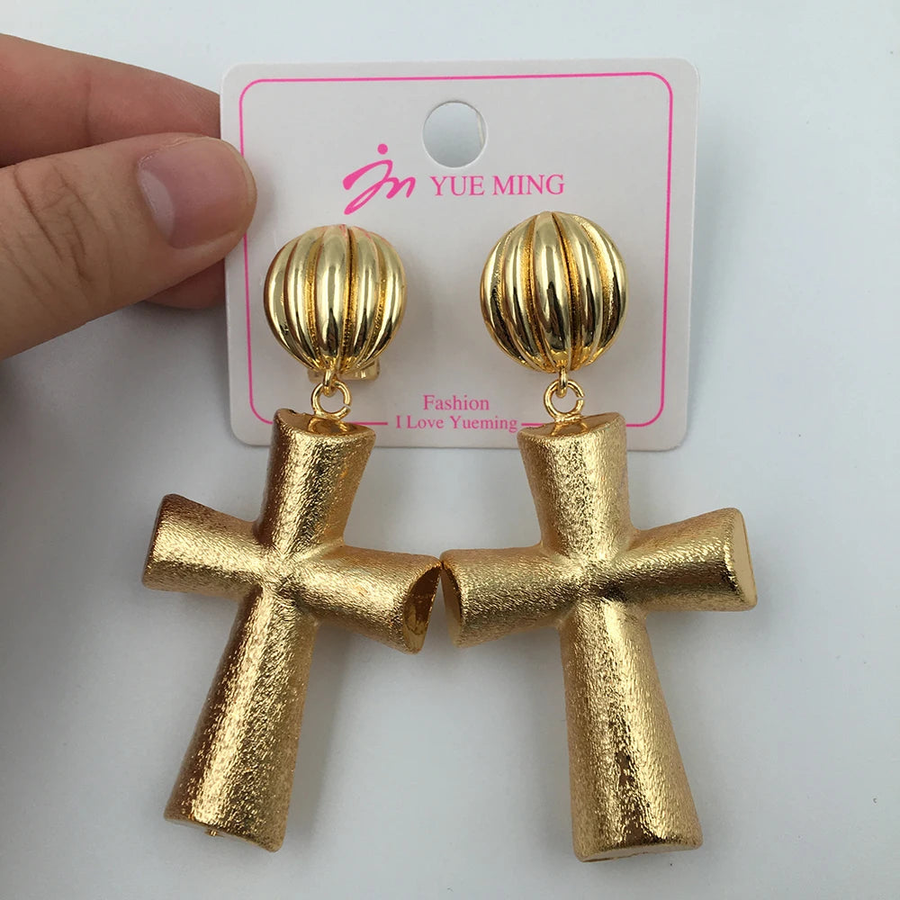 Einfache Modeohrringe für Frauen Mädchen Geometrische Dubai Vergoldete Ohrhänger Exquisiter Kreativer Hochzeit Brautschmuck Party
