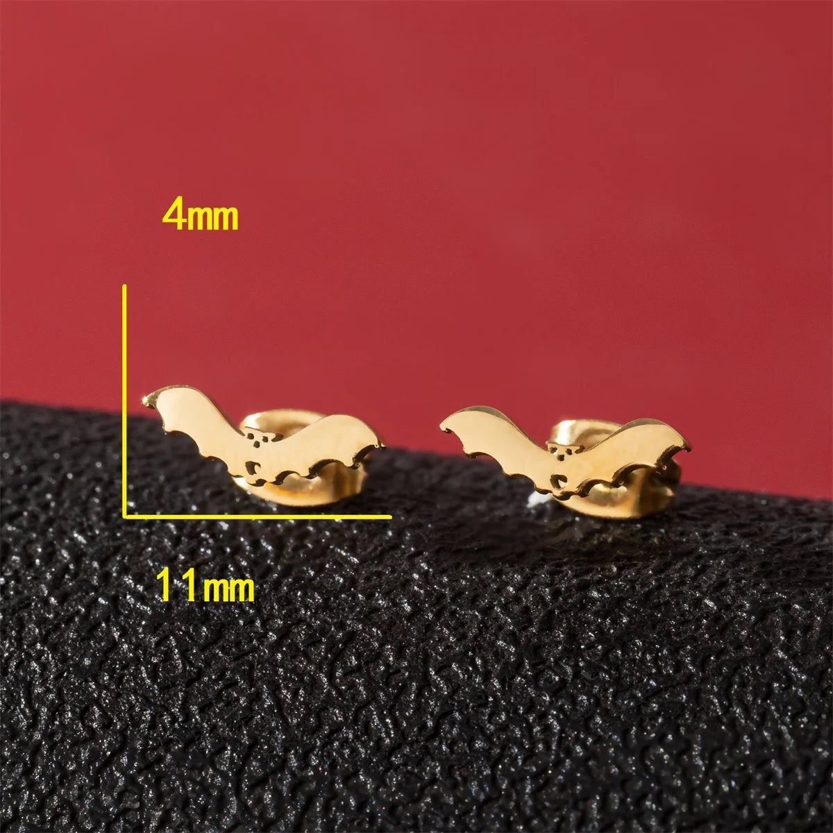 Horror Halloween Bat Spider Trendy Earrings Women 2024 Black Color Stainless Steel Ear Piercing Skull Punk Jewelry Party Gifts