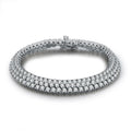 MINTYBOX S925 Sterlingsilber All Moissanite Tennisarmband für Damen D VVS1 Diamant Vergoldet Luxus Hochzeit Edler Schmuck