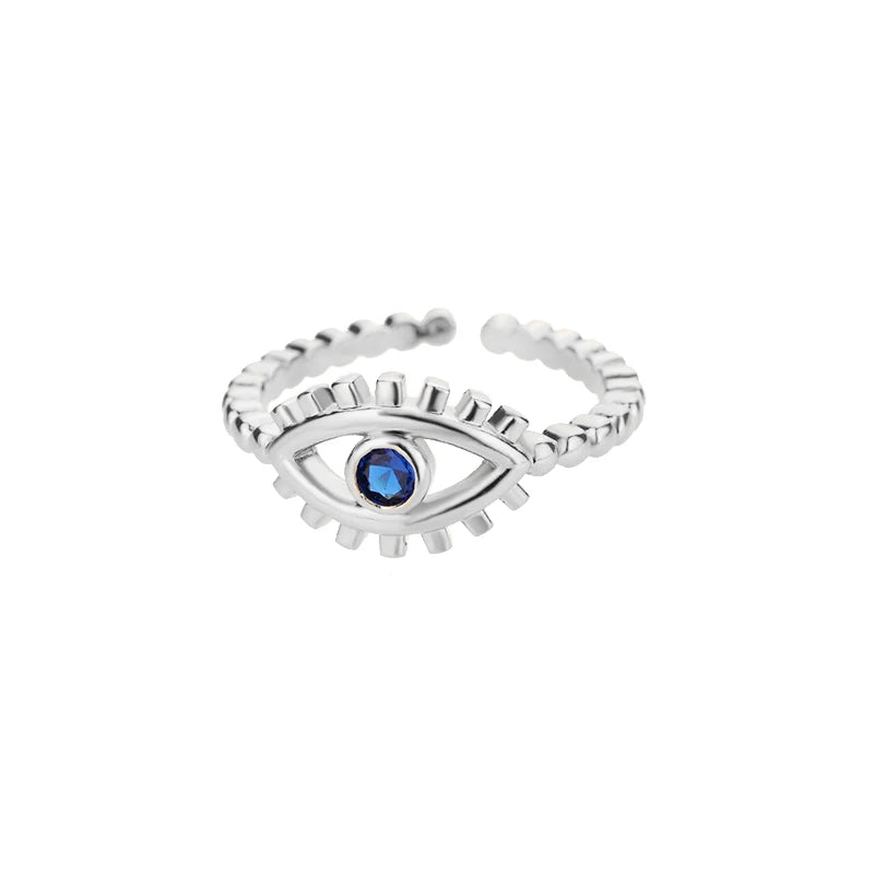 Böse Augen Ringe für Damen Edelstahl Türkischer Augenring Hochzeit Gothische Ästhetik Schmucksets anillos bague bijoux