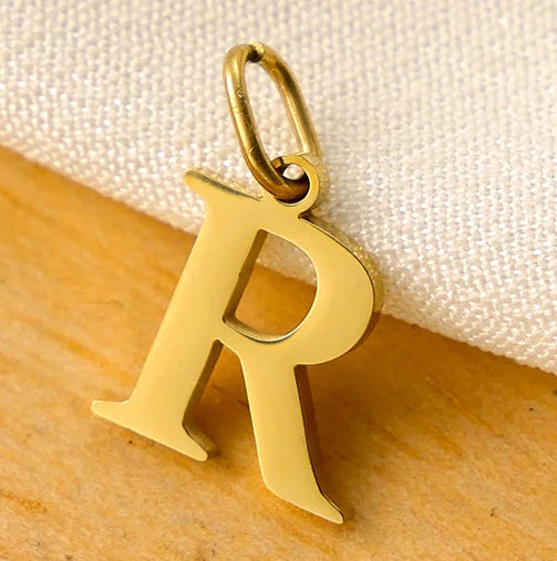 10PCS 26 Letters Stainless Steel Cut Alphabet Pendant for DIY Woman Necklace Ladies Jewelry Accessories Wholesale Dropshipping