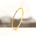 1 mm dünner stapelbarer Ring aus Edelstahl, facettierter Ring für Damen und Mädchen, Größe 4-10
