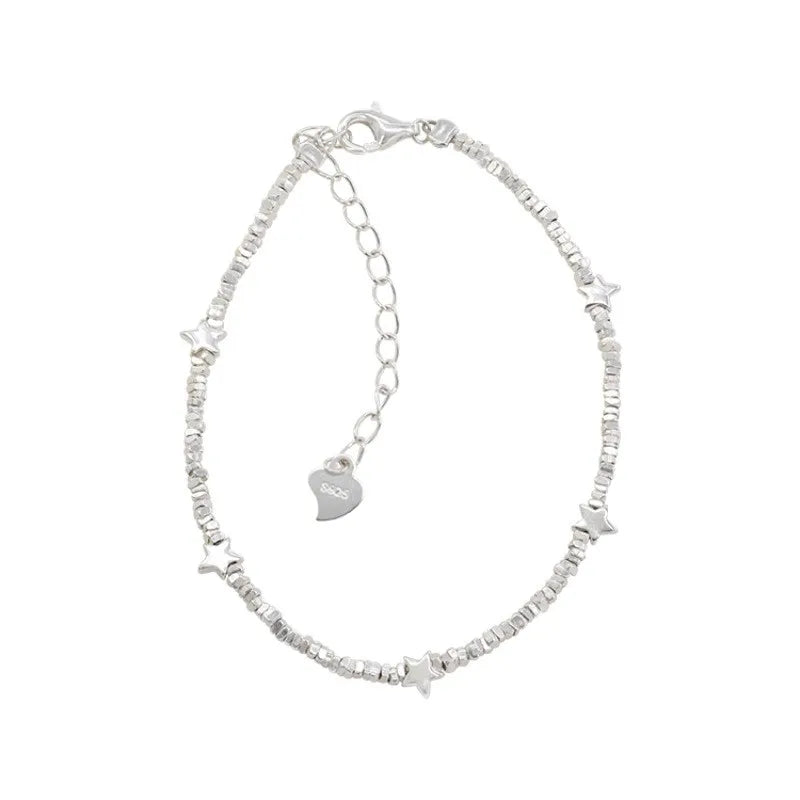925er Sterlingsilber Sternperlen Armband für Frauen Fragmentiertes Silber Süß Romantisch Vielseitig Trend Schmuck Geschenke Dropshipping