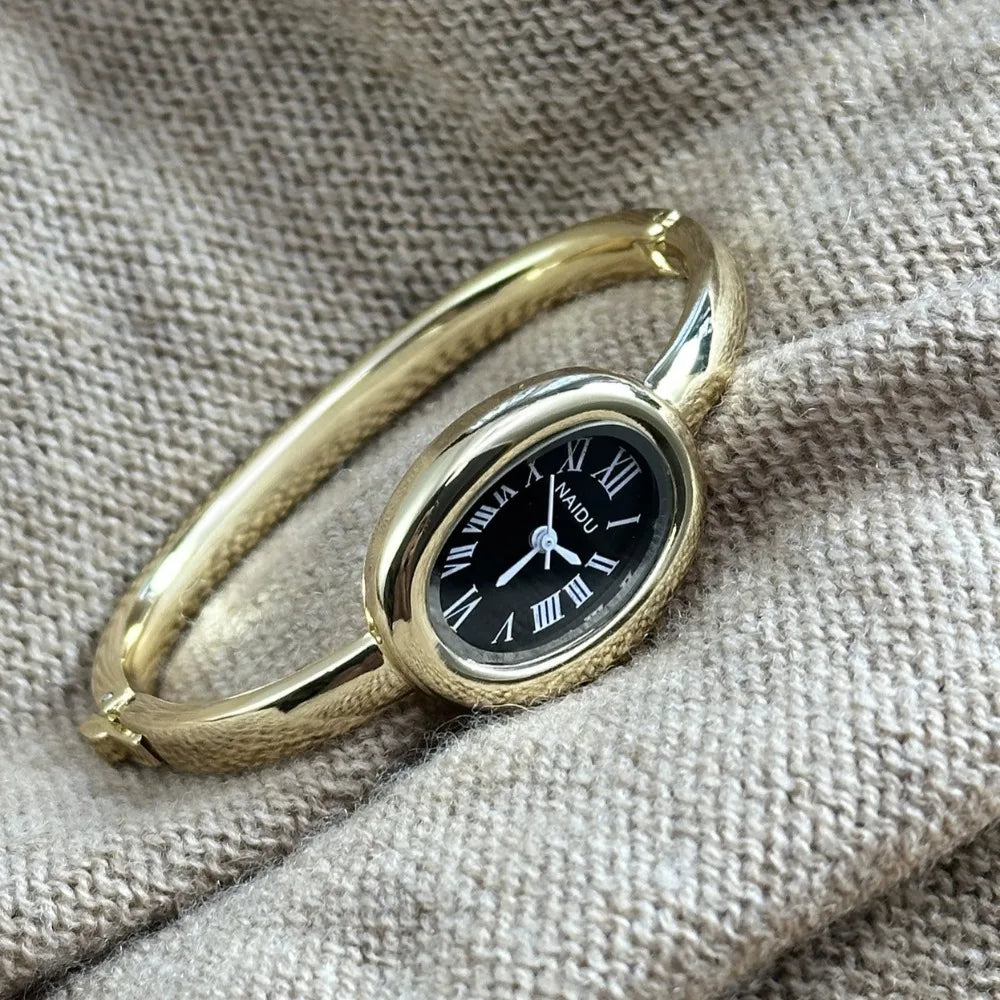 Armbanduhr einer bekannten Marke, Edelstahlarmband, Golduhr, modisches kleines Zifferblatt, Damenuhr, Mädchengeschenk, Armbanduhren, Relojes Para Mujer