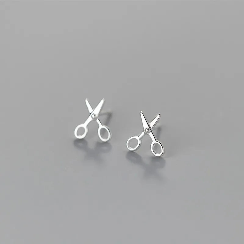 Kreative Mini-Scheren-Ohrstecker für Damen und Mädchen