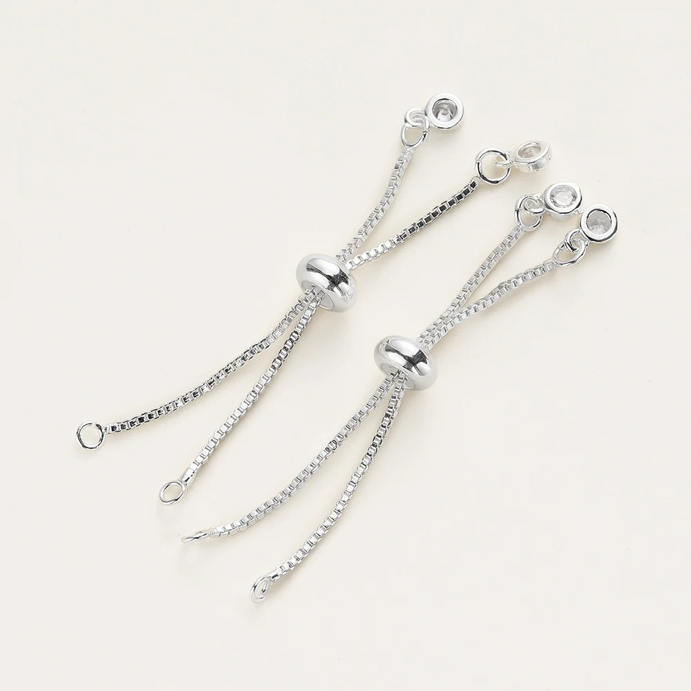 2/4 Stücke 5/7/12cm 14K/18K Vergoldete Messing Verstellbare Slider-Ketten Für DIY Armbandherstellung Schmuckherstellung Zubehör