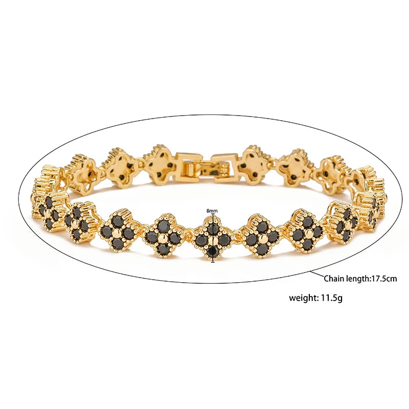 HECHENG,18 Karat vergoldeter Schmuck, Partygeschenk, Retro, Weißer Zirkonia, Modeschmuck, Bijou
