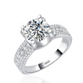Anillo de boda NeeTim de moissanita de 2, 3 o 5 quilates D VVS1 para mujer, banda de plata de ley 925, bandas de diamante de laboratorio, anillos de compromiso