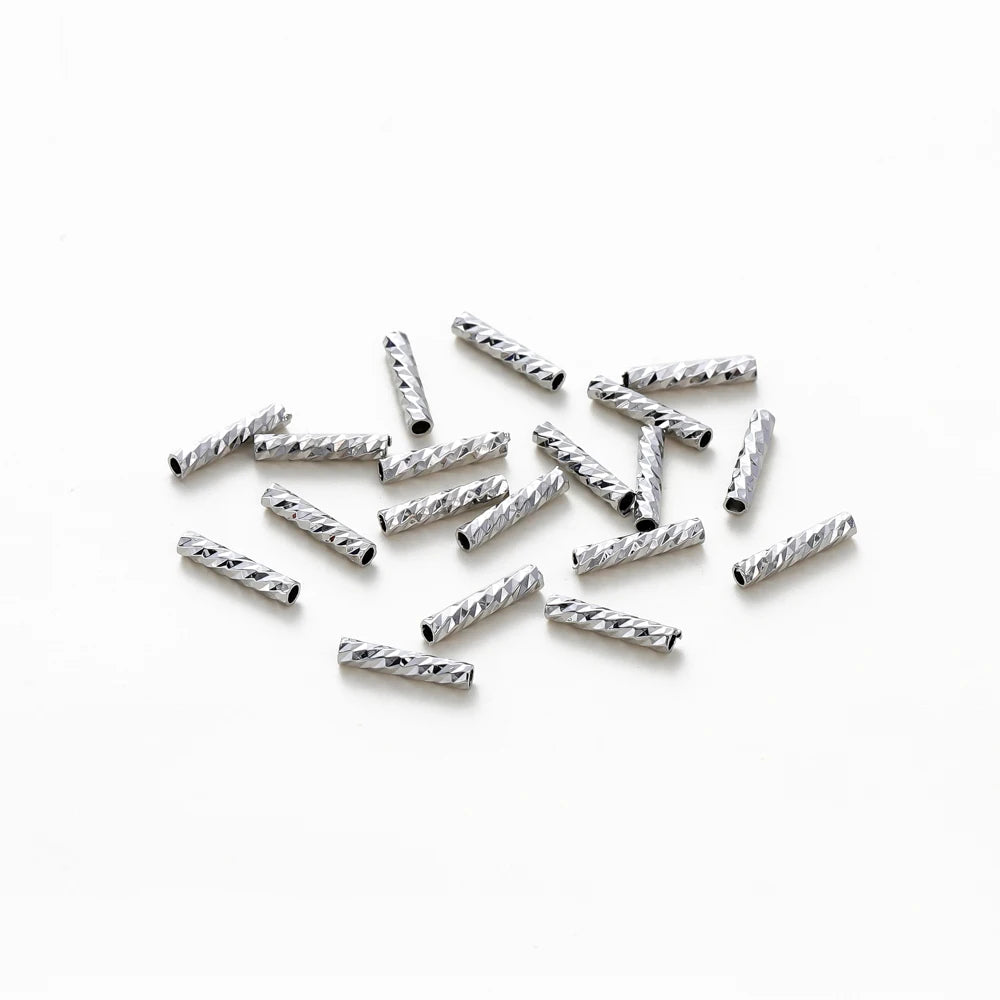 100 Stück 7 mm 10 mm 14 K 18 K vergoldete Messing-Geraderohr für Armbänder, gestreifte Röhren, Schmuckzubehör, DIY-Zubehör