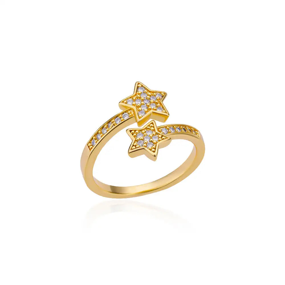 Luxuriöse Rosenblüten-Zirkon-Ringe für Frauen, goldfarben, Edelstahl, modischer Schmetterlingsring 2023, ästhetischer Hochzeitsschmuck, Geschenk