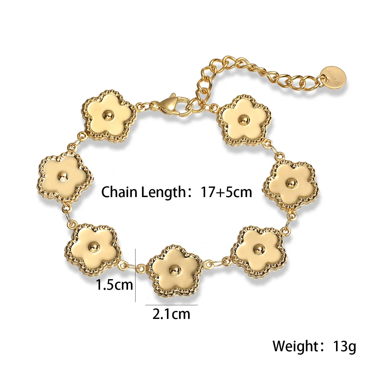 NEWBUY Großhandel, nicht verblassende, goldfarbene 316L Edelstahl Herz Charm Armband für Frauen, lässiger täglicher Schmuck
