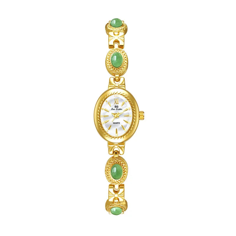 Oval Gold Women Watches Luxury Brand Dress Casual Quartz Small Dial Ladies Wrist Watches Rhinestone Gold Watches for Women 2025