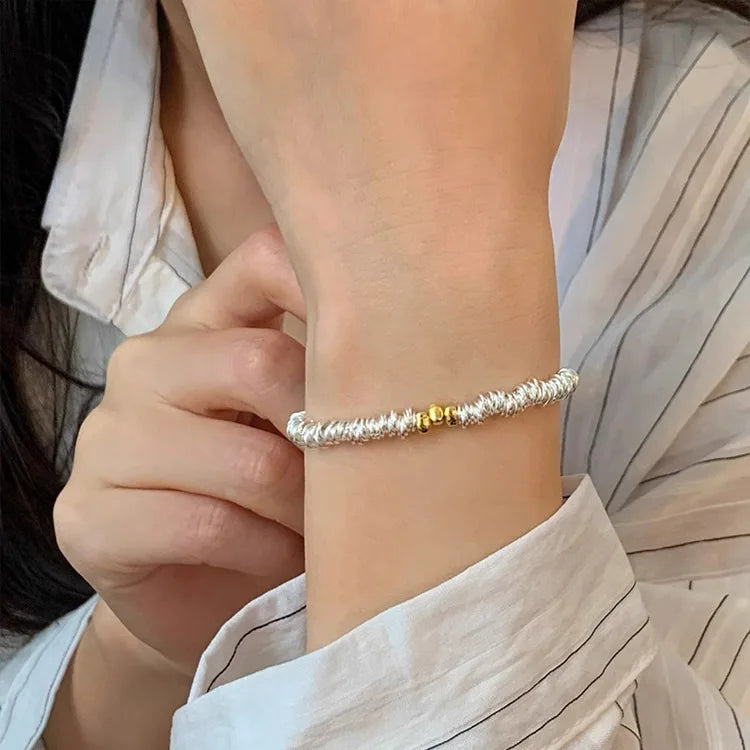 VENTFILLE 925 Silver Double Layer Pearl Bracelet for Women Girl Design Bead Korean Jewelry Dropshipping