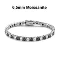 NeeTim Schwarz-Weiß alle Moissanit Tennisarmbänder für Damen und Herren, s925 Sterling Silber vergoldet Weißgold Hip Hop Armband