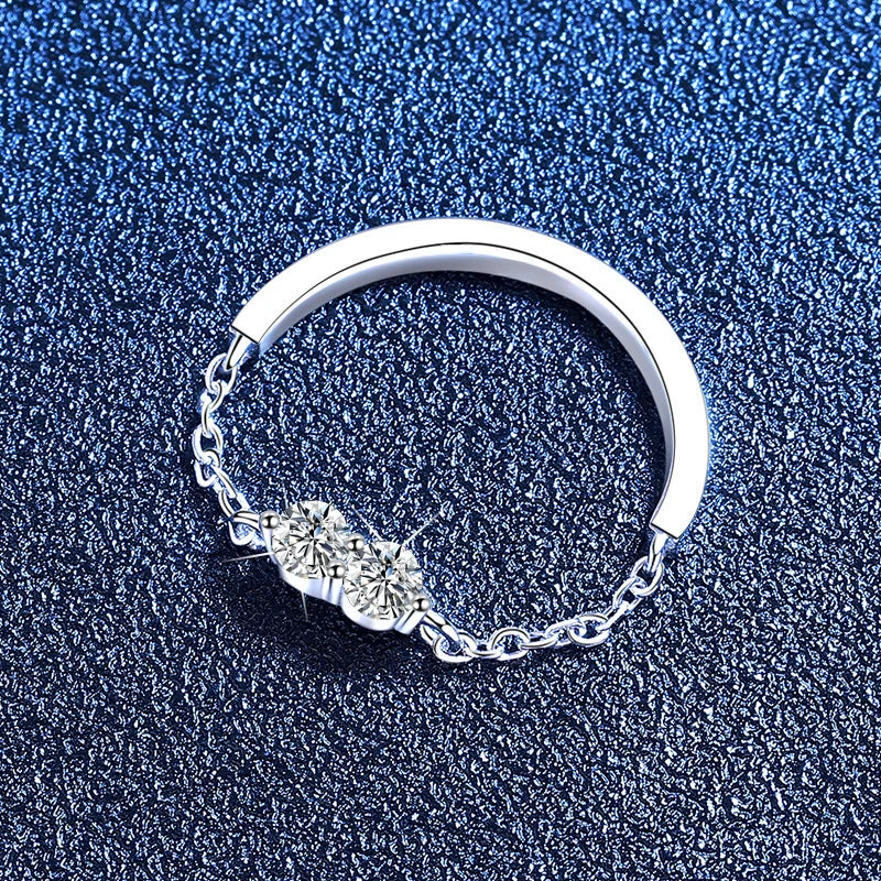 NeeTim 3mm Moissanit Ehering 925 Sterling Silber Eternity Band Lab Diamant Braut Party Ringe für Frauen Designer Schmuck