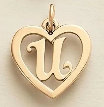 SUNIBI Edelstahl-Buchstabenanhänger Herzform Hohl Anhänger Charm für Armbänder Halsketten für Frauen DIY Schmuckherstellung