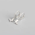 925 Sterlingsilber Schmetterling Creolen für Damen Glänzende Zirkonia Gold Silber Schmuck Geschenke
