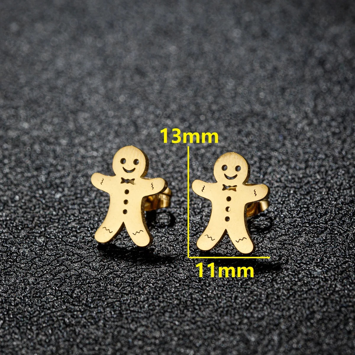 High Quality Stainless Steel Stud Earrings Girl Snowflake Elk Deer Silver Color Tragus Piercing Women'S Earrings Christmas Gifts