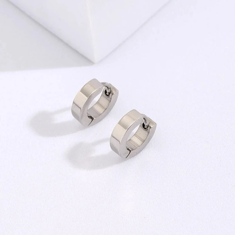 Mode Trend Hip Hop Coole Edelstahl Quadrat Ohrstecker Schlichtes Design Von Street Freizeit Chic Hochwertiger Schmuck