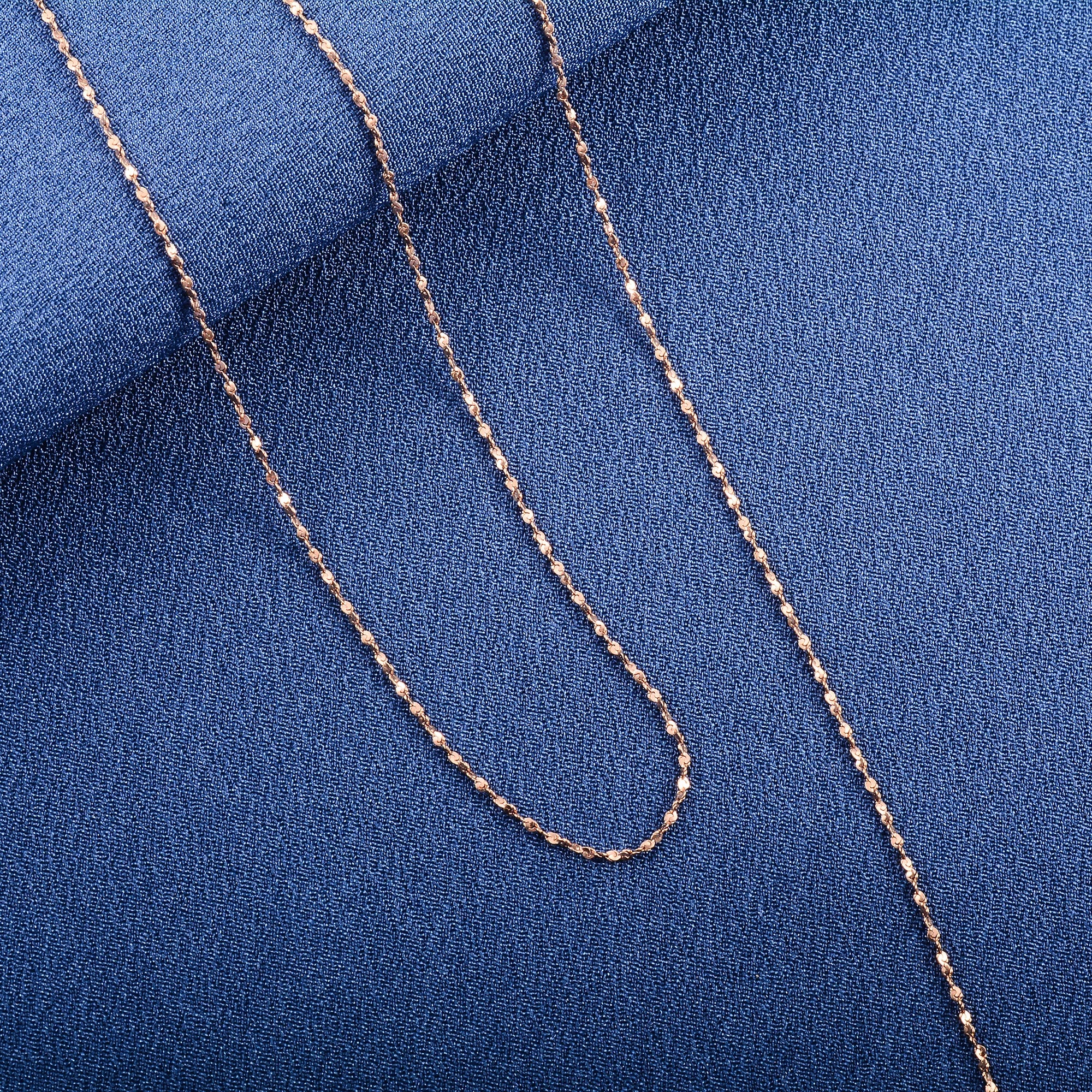 Dainty Women Necklace Glitter Cable Chain Stainless Steel Jewelry Accessories on Neck Collar for Ladies Choker DIY Gift