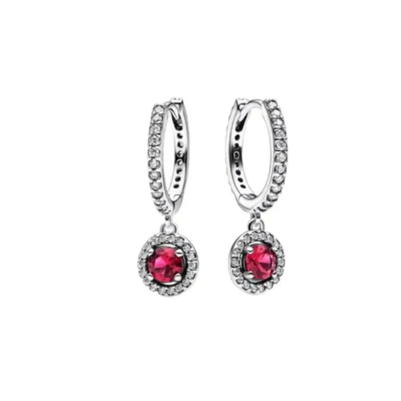 Weihnachten Neu 925er Silber Schmetterling Blau Herz Rot Zirkonia Ohrstecker, Passend für Damen Charm Schmuck Geschenke Hochzeit