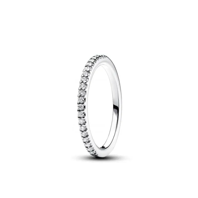 925er Silber Damenschmuck Ring Größe 6 7 8 9 Pinker Herz Zirkonia Stein Rot Schwarz Ringe DIY Geburtstagsgeschenk Party
