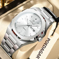 Reloj de hombre de marca de moda POEDAGAR, impermeable, luminoso, de acero inoxidable, para hombres, fecha, semana, informal, de cuarzo, Reloj de hombre