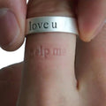 1PC Unique Design Sense Letter Handprint Ring For Men Women Versatile Fashion Couple Ring Personalized Simple Ring Jewelry Gifts