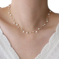 Halskette für Damen, Edelstahl, Temperament, Perlenkette, Choker, wasserdicht, Collier, Schmuck, Bijoux, Geschenk