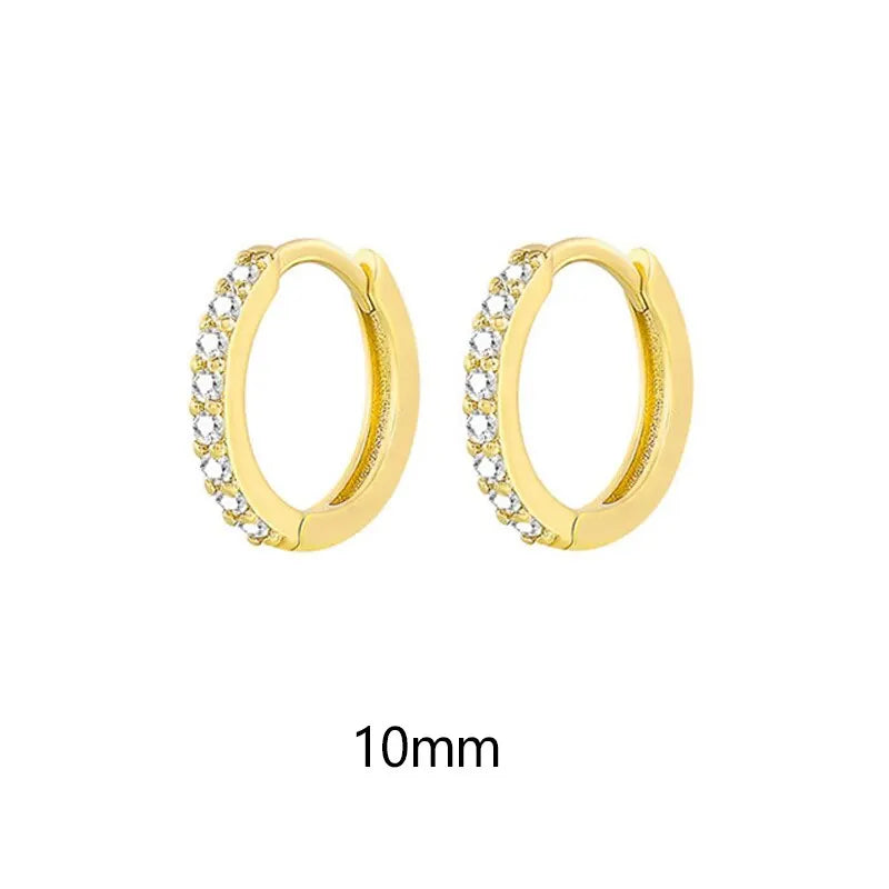 1 Paar Minimale Exquisite Creolen Kristall Zirkonia Kleine Huggie Dünne Knorpelohrringe Für Frauen Helix Tragus Piercing Schmuck