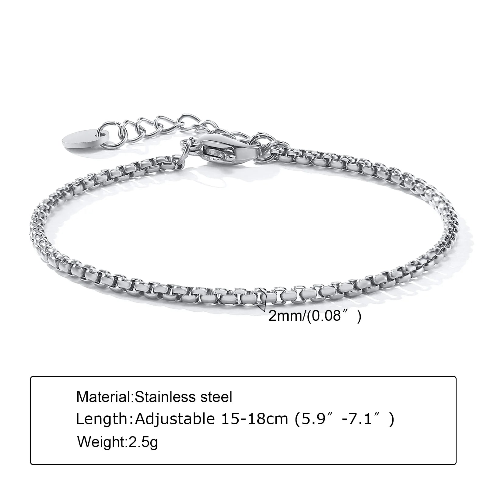 Damen-Armkette in Silberfarbe, stapelbare Gliederarmbänder aus Edelstahl, geschichtete Modeaccessoires Geschenke