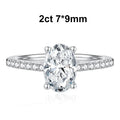 NeeTim 1ct 2ct Ovalschliff Moissanit Ring für Frauen 925 Sterling Silber mit vergoldetem Labordiamant Ringen Bands Feiner Schmuck Geschenk