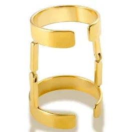 Großhandel High-End wasserdicht dreidimensionaler M-Buchstabe hohler Edelstahl Fingerring trendig für Damen personalisierbarer Schmuck