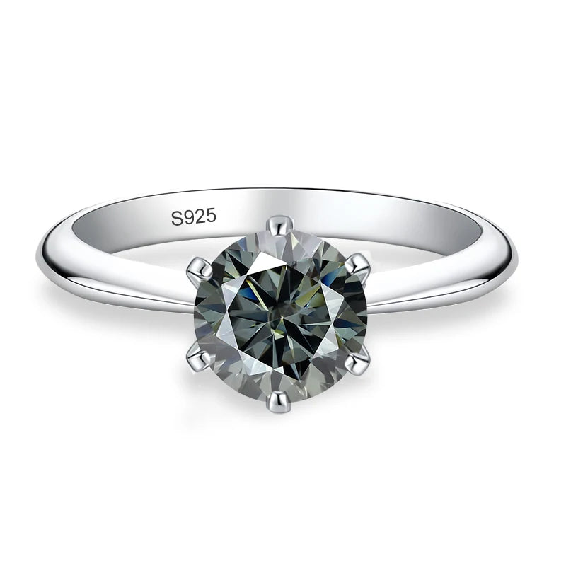 Anillos de Moissanita azules, rosas, morados y negros de 0.5ct 1ct 2ct 3ct de NeeTim para mujer, de plata de ley 925, banda para fiesta de boda, anillo de mujer