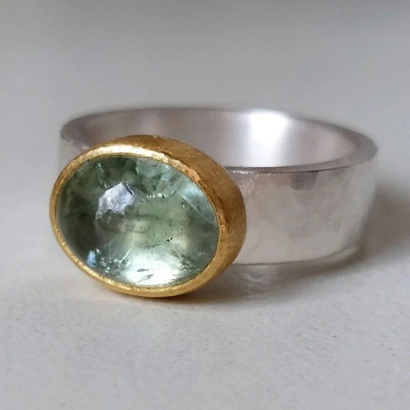 Modischer minimalistischer zweifarbiger Zirkonring mit Intarsien für Damen, Geburtstagsparty-Schmuck, individueller Schmuck