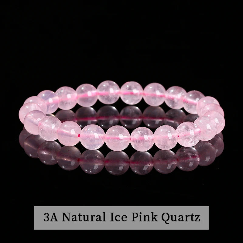 JD Natursteinperlen Armband Amethyst Tigerauge Kristall Quarz Achat Edelstein Perlen Armreifen Damen Herren Reiki Heilung Schmuck Geschenk