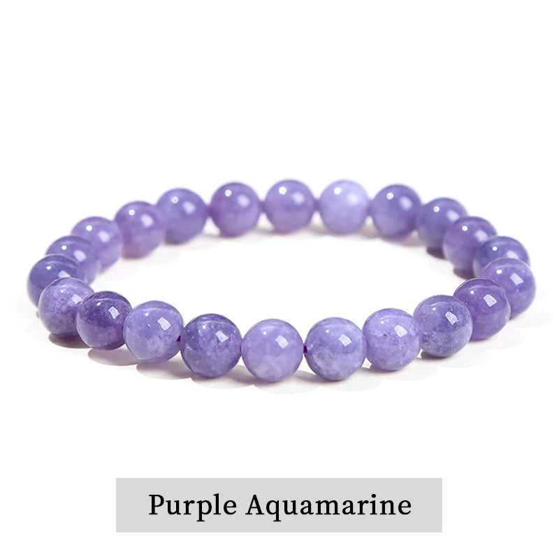 JD Natursteinperlen Armband Amethyst Tigerauge Kristall Quarz Achat Edelstein Perlen Armreifen Damen Herren Reiki Heilung Schmuck Geschenk
