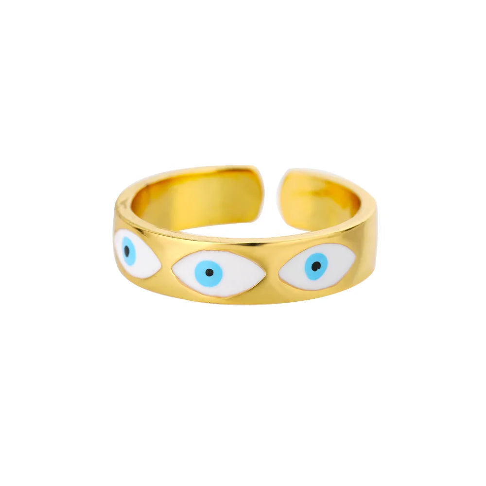 Böse Augen Ringe für Damen Edelstahl Türkischer Augenring Hochzeit Gothische Ästhetik Schmucksets anillos bague bijoux