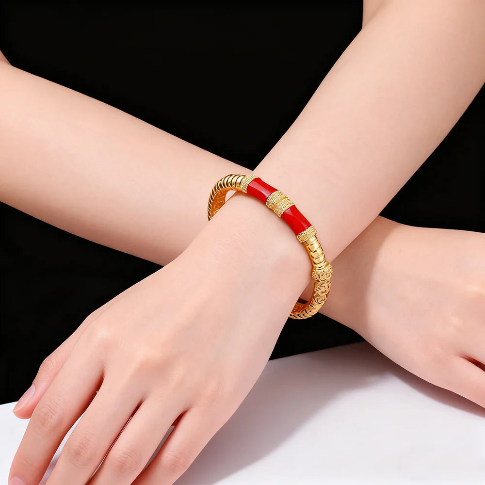 Vergoldeter Ring und Armband, nigerianisches Schmuckset, hohe Eleganz, mehrfarbig, personalisierte Armbänder, Mädchengeschenk, kostenloser Versand