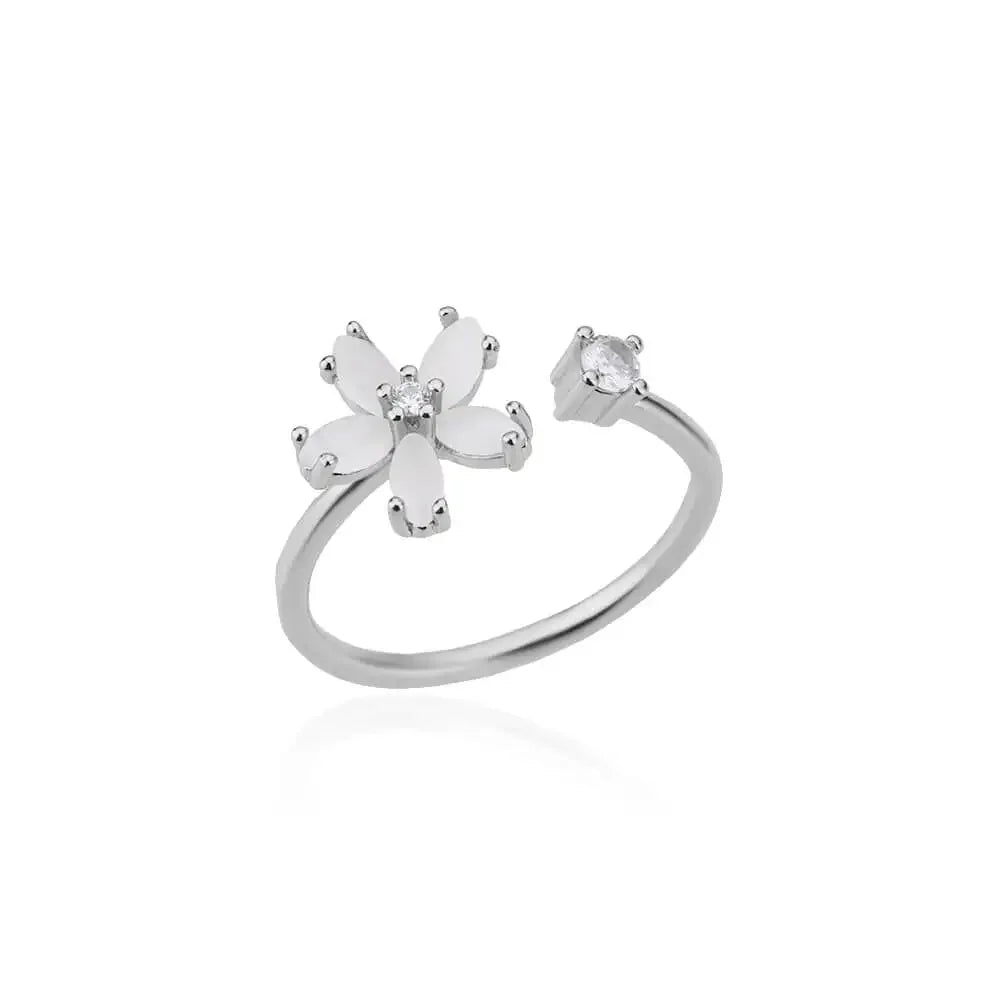 Luxus Zirkonia Schmetterlingsblumenringe für Frauen Edelstahl Goldfarbe Günstiger Ring Mode Hochzeits-Paar y2k Schmuck anillos