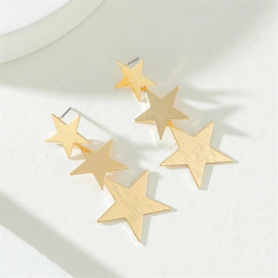 Minimalismus Persönlichkeit Metall Ohrhänger für Frauen Blatt Rund Wassertropfen Schmetterling Twist Metall Ohrringe Geometrie Schmuck